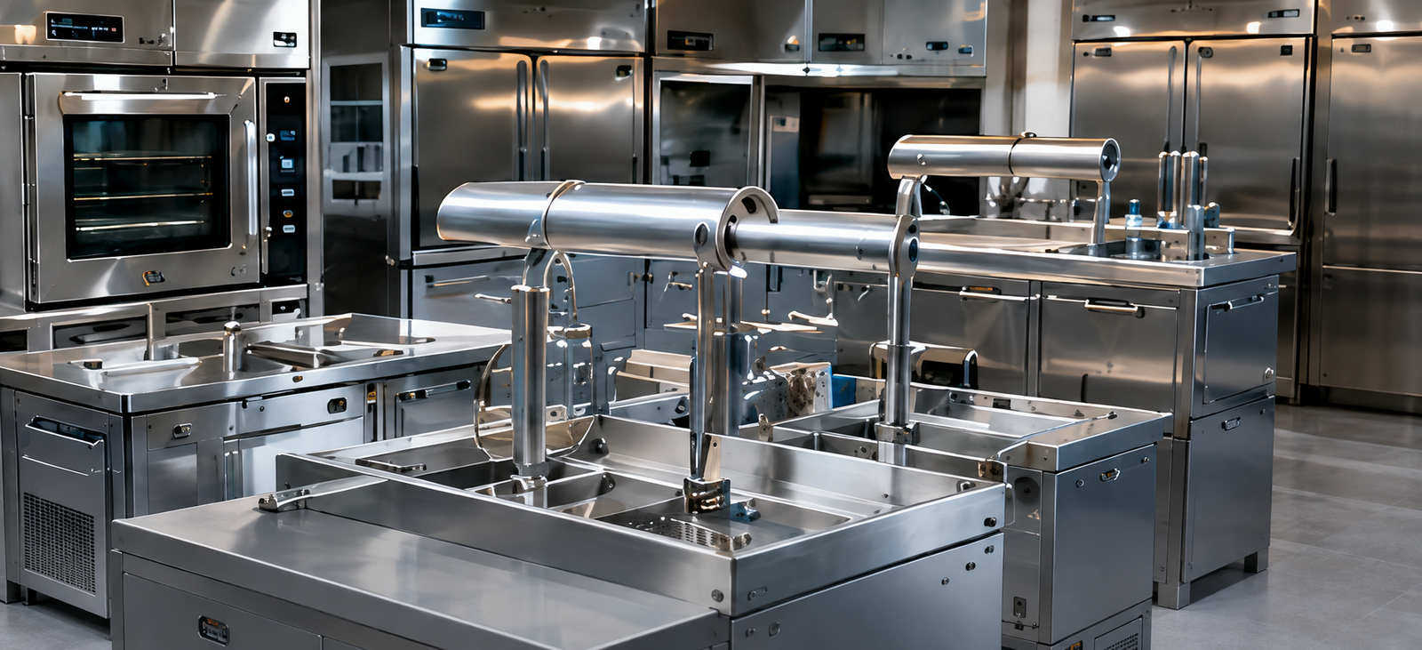 Machined components for commercial equipment