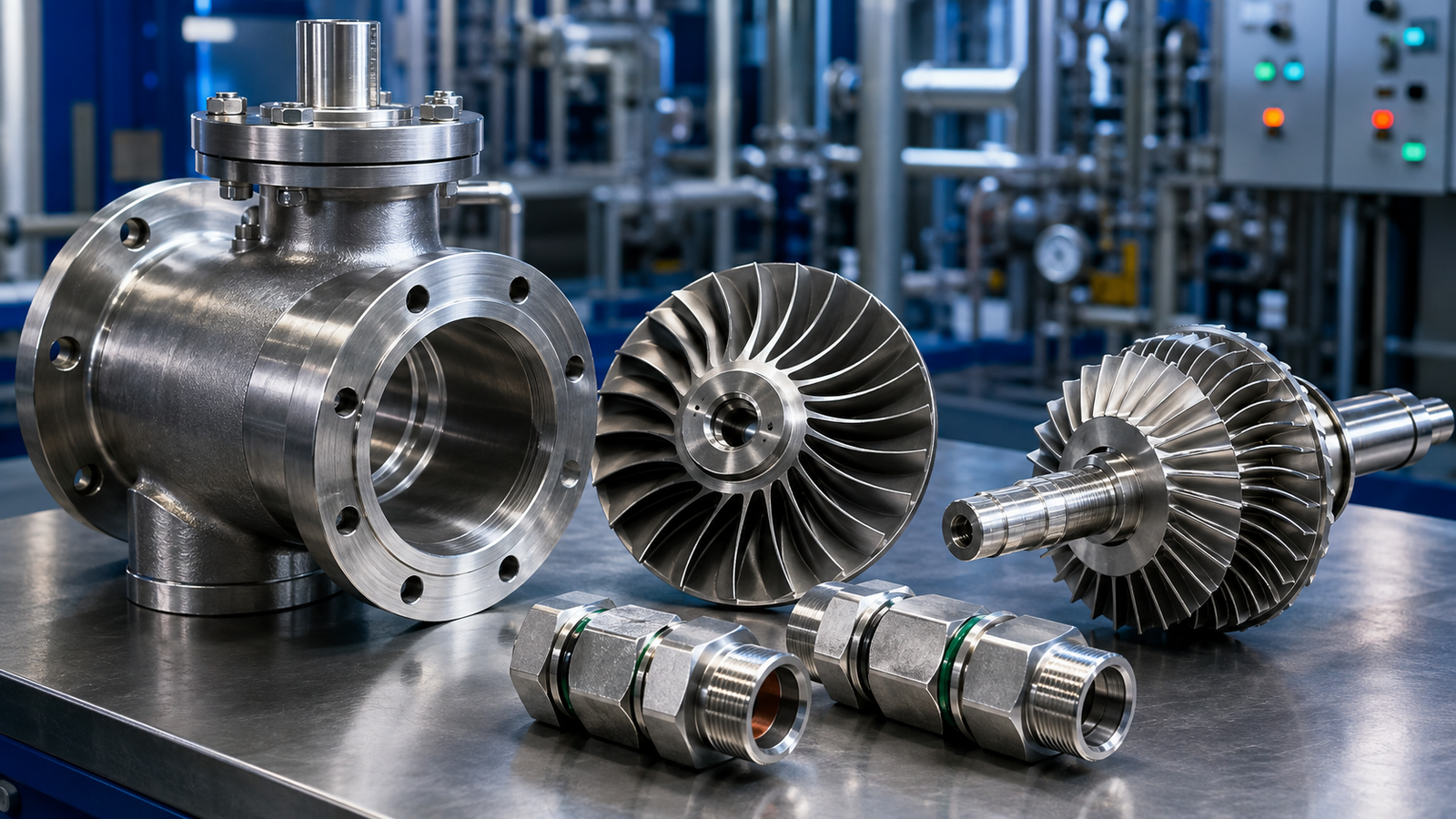 Precision machined components for energy equipment