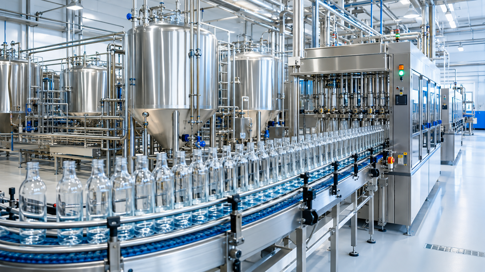 Machined components for food and beverage equipment
