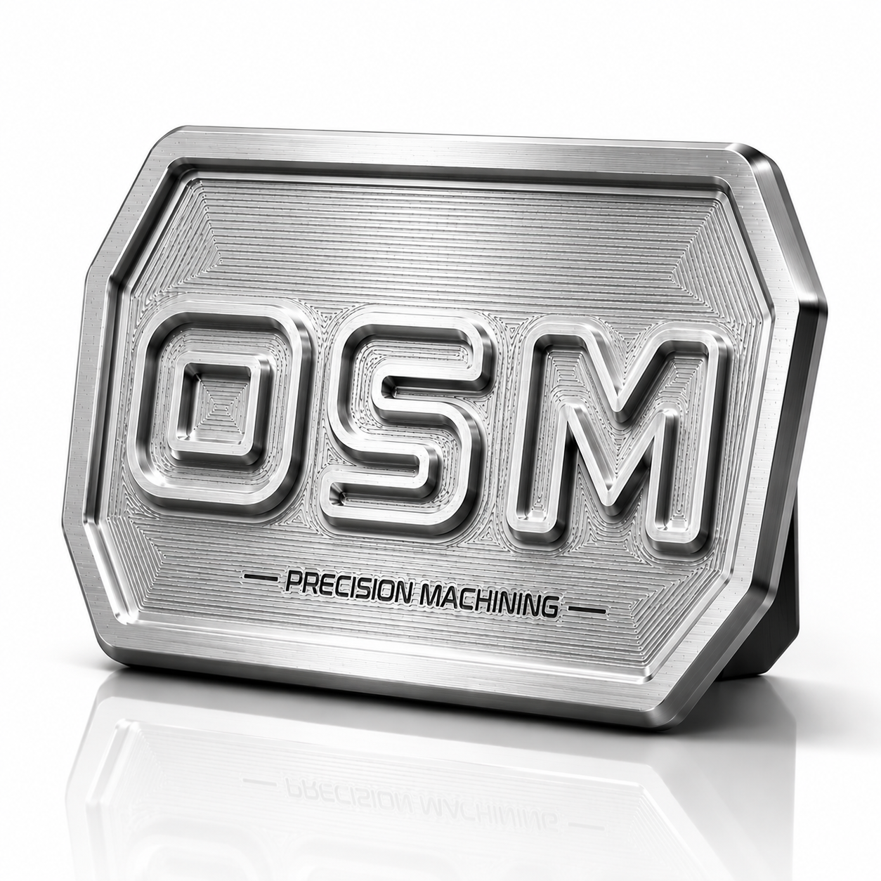 As-machined finish on a precision CNC milled part