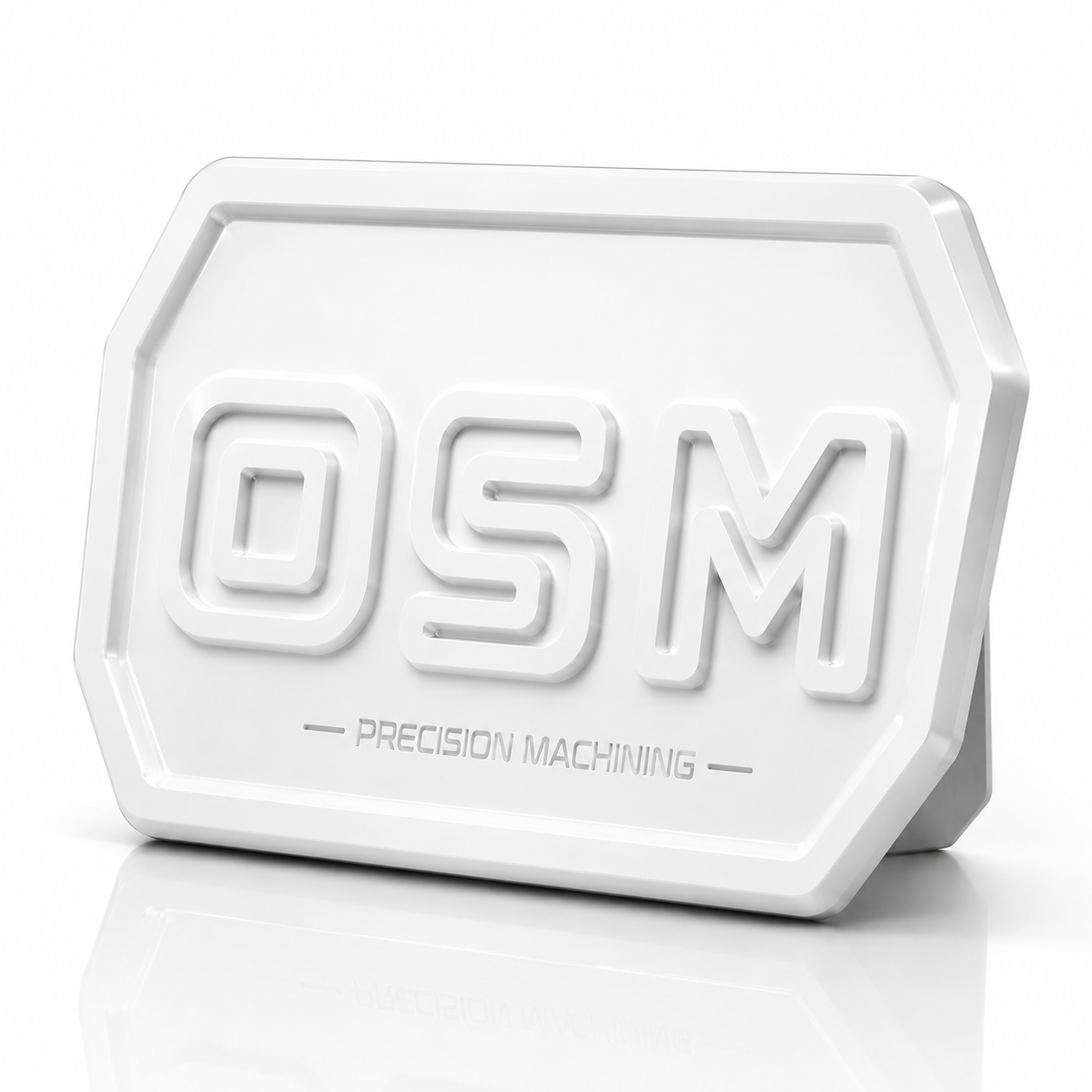 Powder-coated finish on a CNC milled component