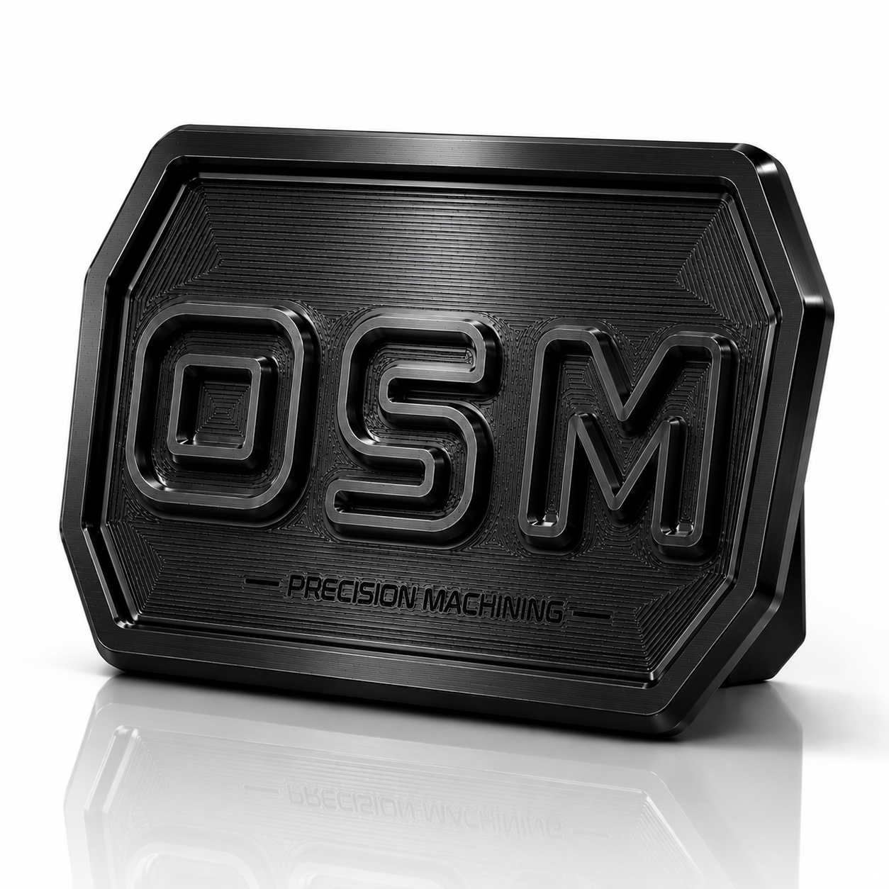 Black oxide finish on a machined steel component