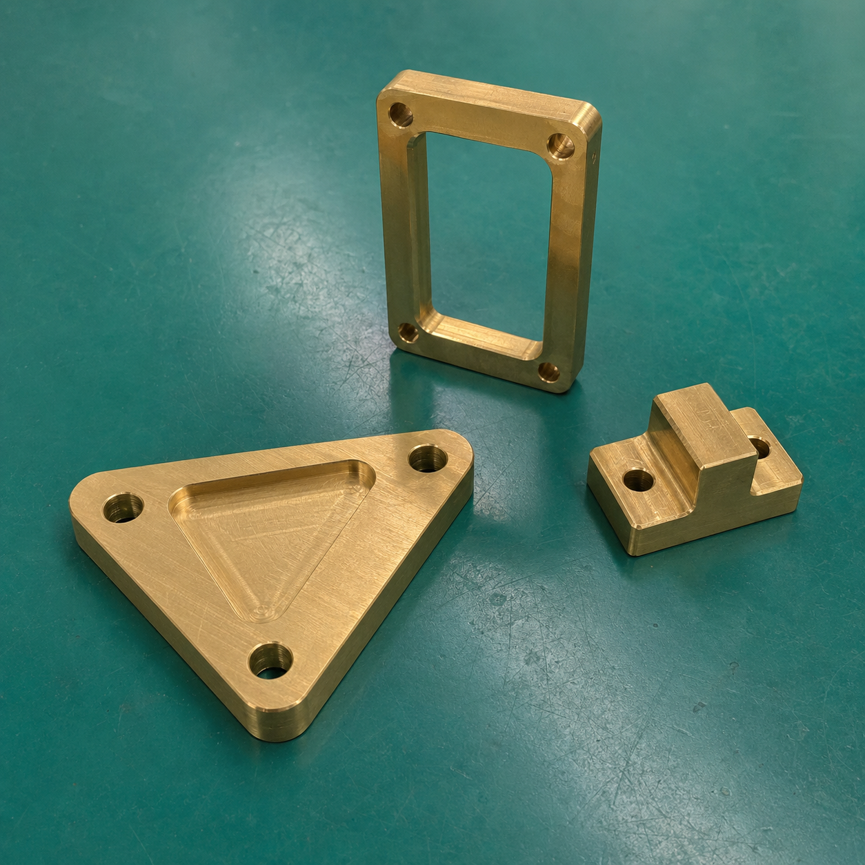 Custom CNC milled brass components