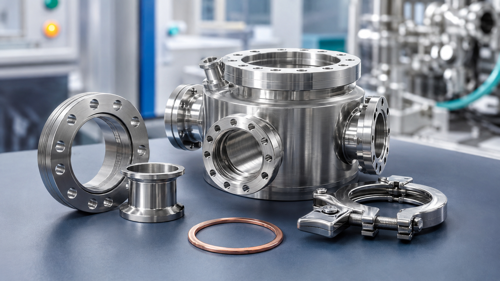 CNC components for industrial vacuum systems