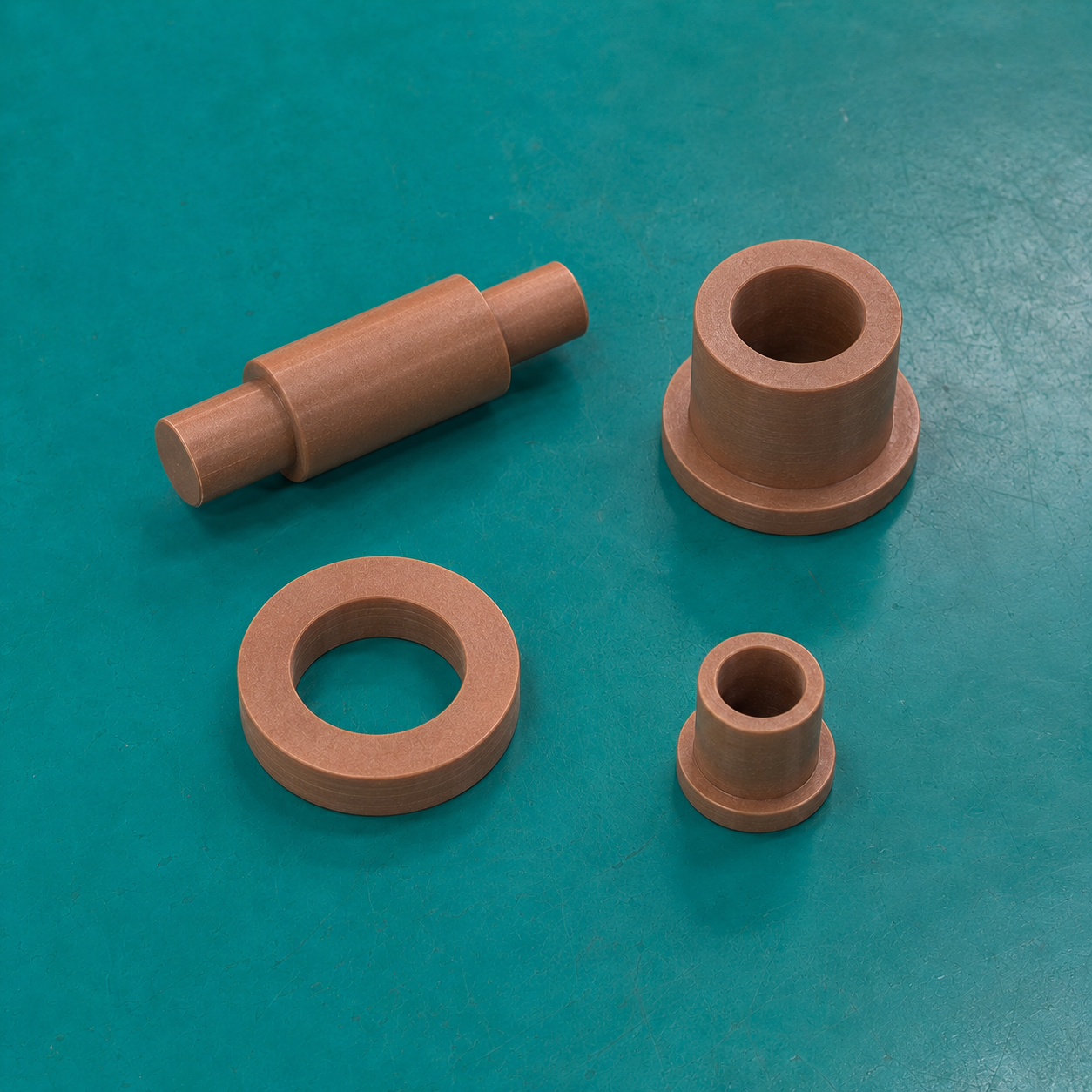 Orange Bakelite CNC turned electrical components