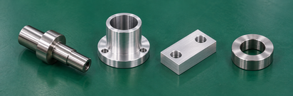 CNC machined metal shafts, bushings and mounting components.