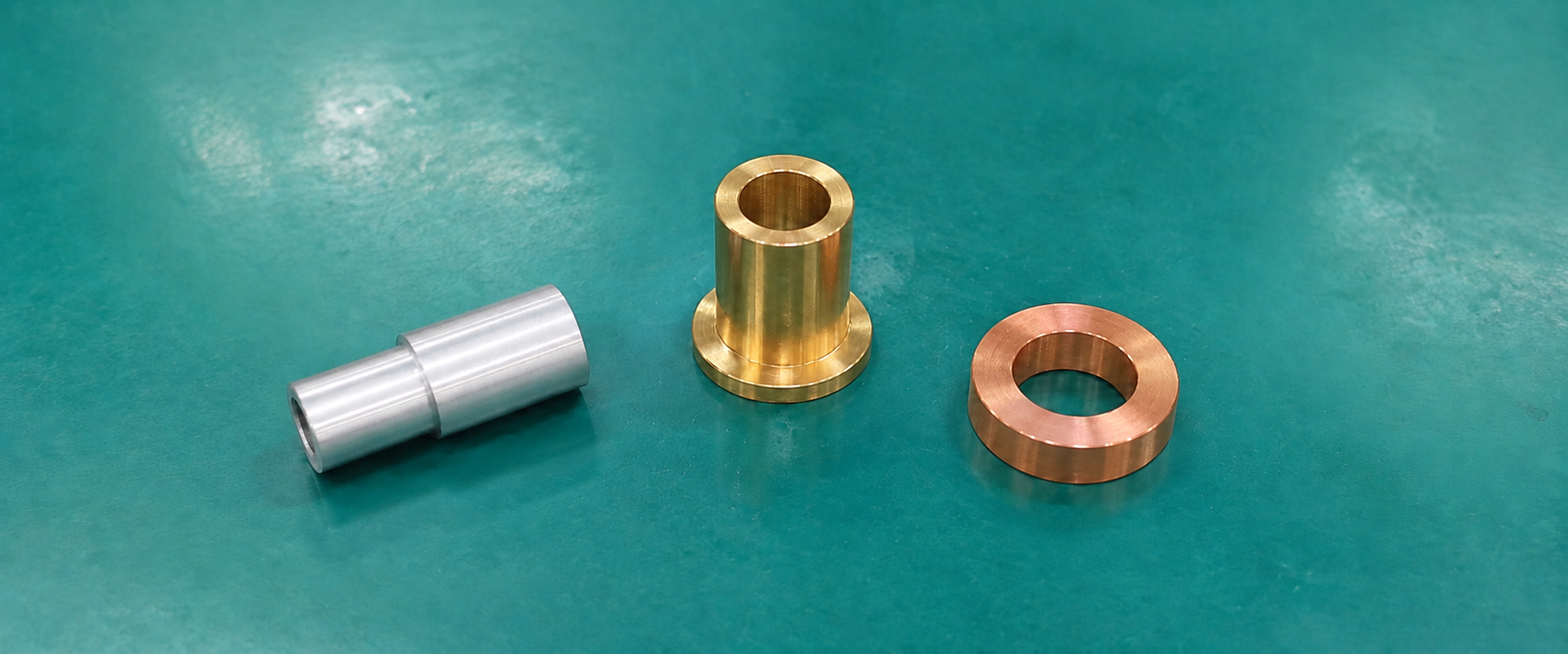 Small CNC turned aluminum brass and copper components