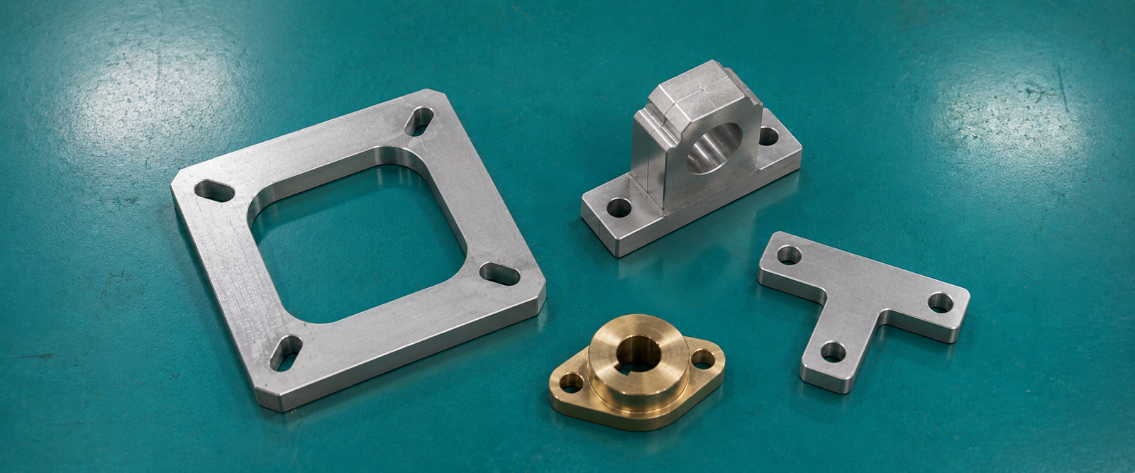 Multi-sided component produced by 4-axis CNC milling