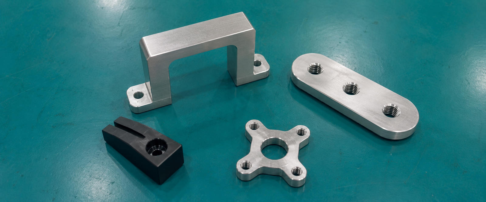 Precision CNC milled part with controlled dimensional tolerances