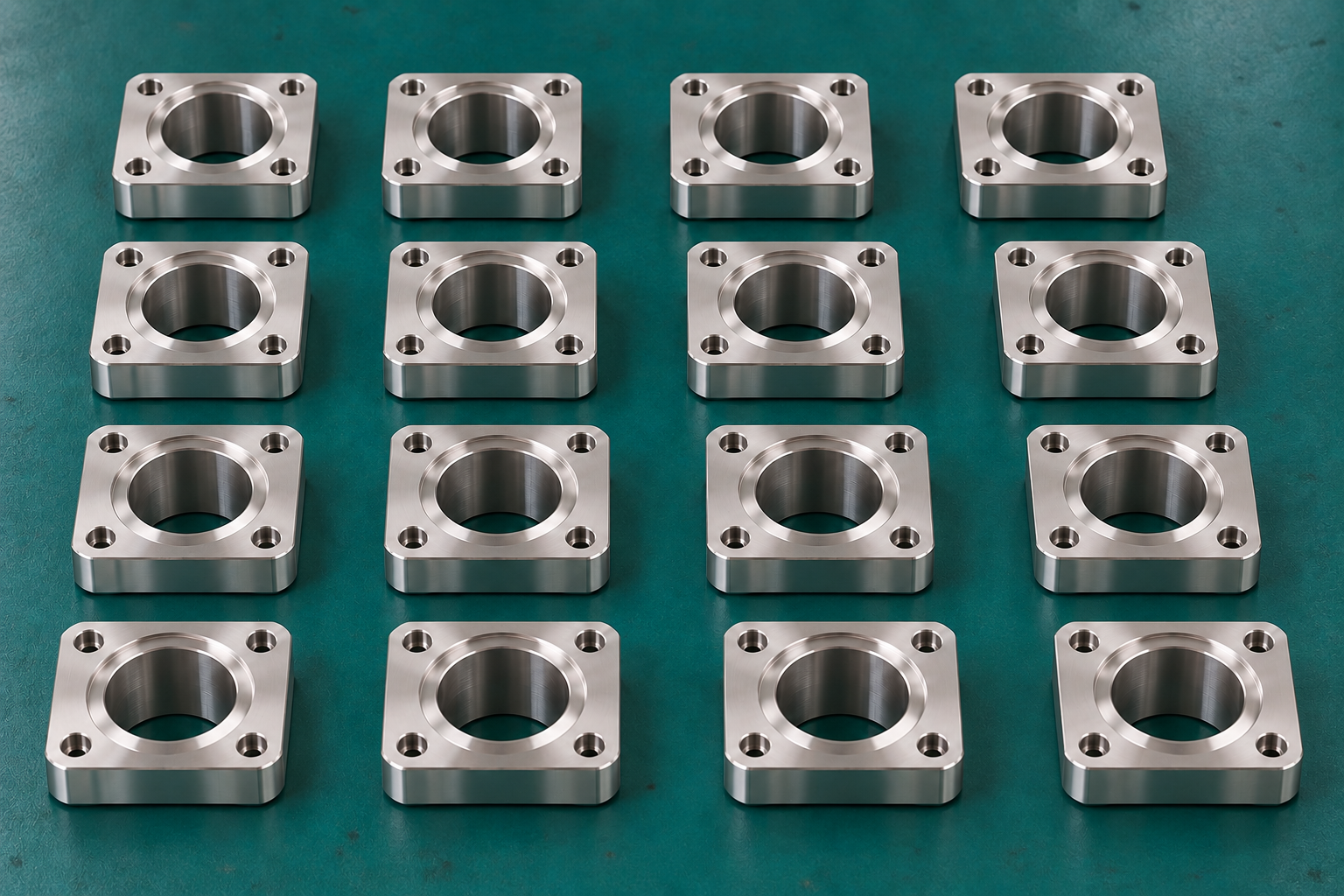Mass-produced CNC machined aluminum housings with concentric bores and mounting holes