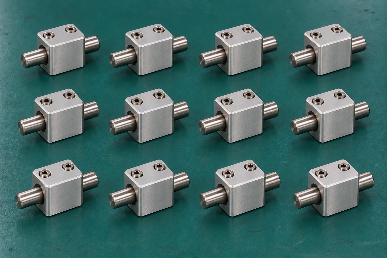 Mass-produced simple aluminum and stainless steel machined assemblies