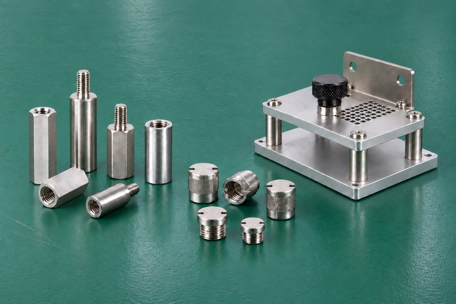 One-stop CNC machining in Vietnam for custom milled and turned components in a multi-part mechanical project